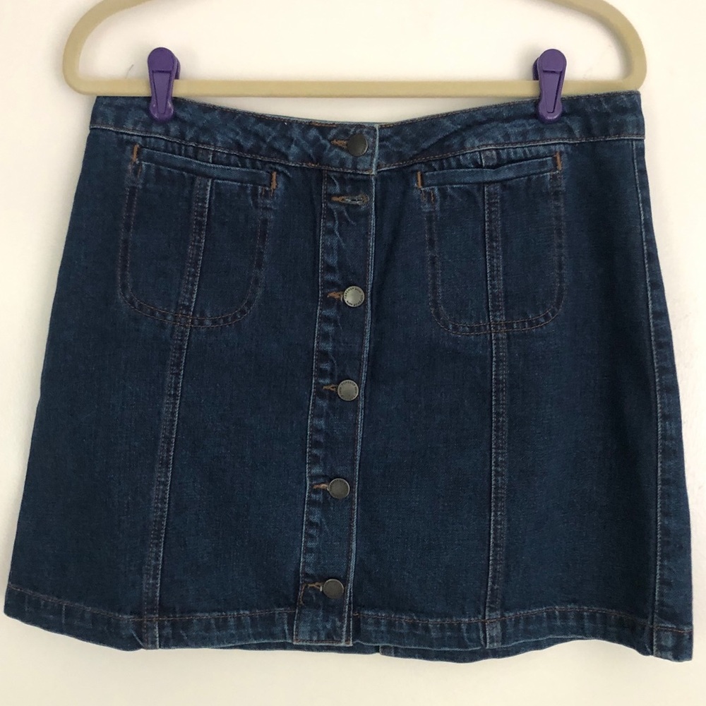 NWT Topshop Moto Button Skirt, 12